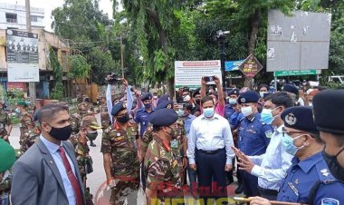 ময়মনসিংহে সেনাবাহিনীর প্রধান টহল কার্যক্রম পরিদর্শন
